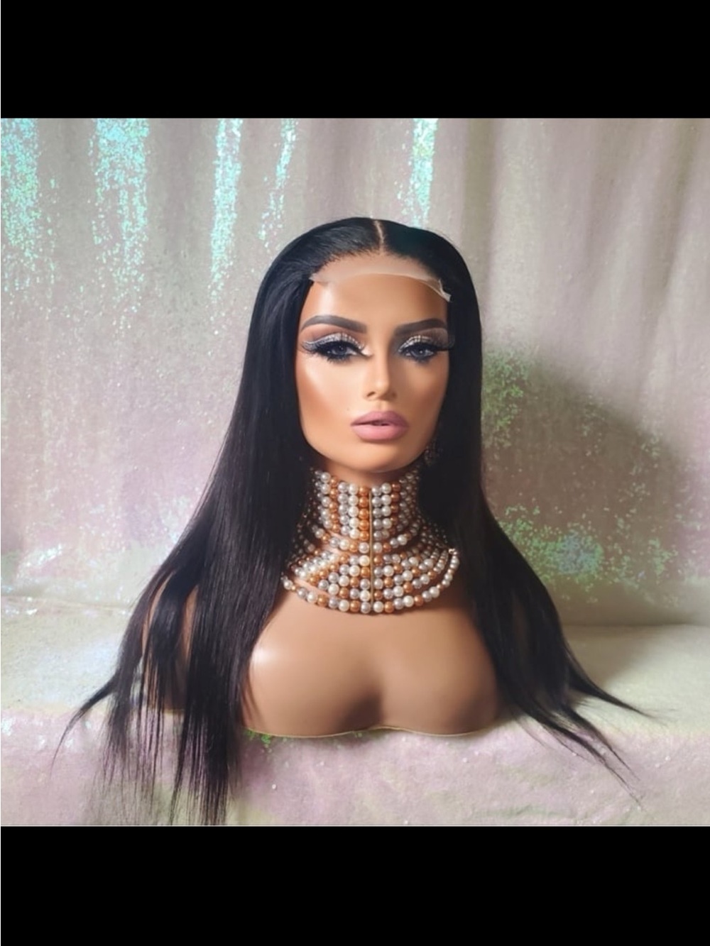Silky Straight Black Lace Front Wig - Unbranded